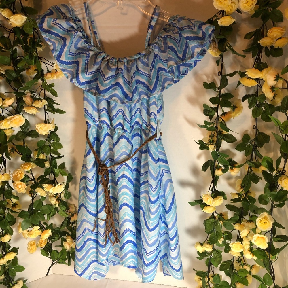 Girls Star Ride off the shoulder dress.